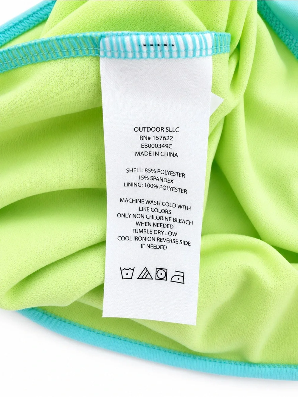 Eddie Bauer Kids 2-Piece Swimsuit Set – Turquoise/Lime Green – Size M (10/12)